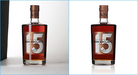 Image retouching applied on a bottle-blended image created by- best clipping path service provider company.