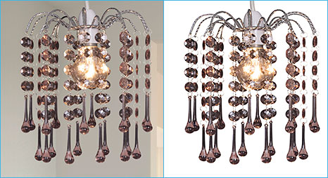 Super complex clipping path aplied on chandelier photo created by- Clipping Path Product.